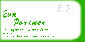 eva portner business card